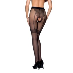 Collants ouverts TI016 20 deniers - noir 2