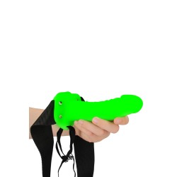 Gode-ceinture creux phosphorescent  18cm - Ouch 2