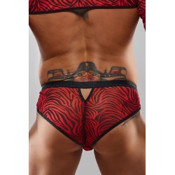 Slip type brésilien zébré rouge et noir - Regnes 2