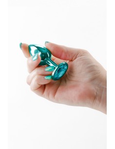 Plug bijou aluminium chromé vert S 2