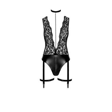 Body jarretelles Libido F297 wetlook et dentelle