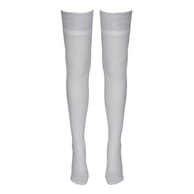 Bas autofixants blanc - Cotelli Legwear