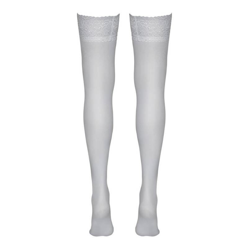 Bas autofixants blanc - Cotelli Legwear