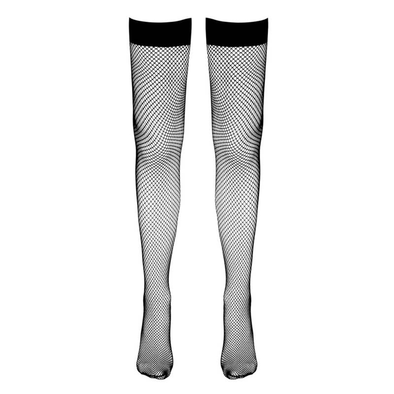 Bas résille autofixants noir - Cotelli Legwear