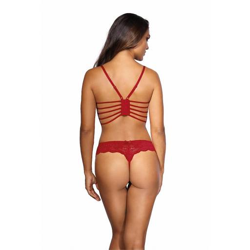 Soutien-gorge dentelle rouge V-9691 - Axami 2