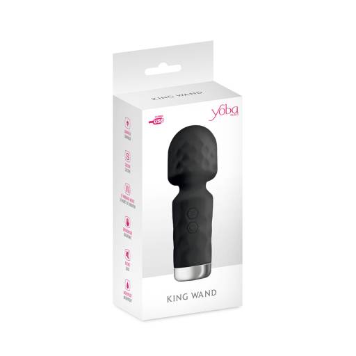 Mini vibromasseur King Wand noir 2