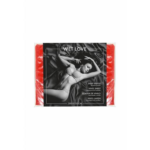 Drap Vinyle rouge 220 x 200 cm - Fetish Tentation 2