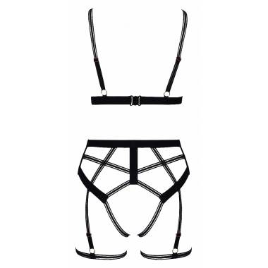  Set lingerie BDSM harnais noir - Cotelli Lingerie