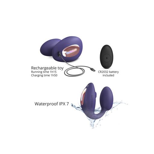 Double stimulateur Wonderlover violet - Love to Love 2