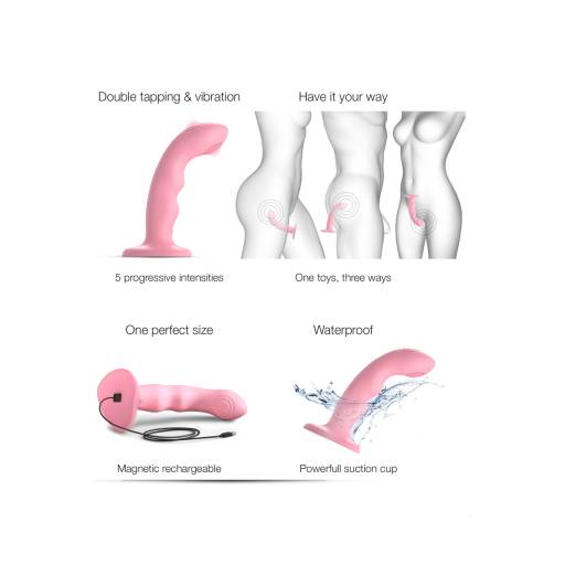 Vibro Tapping dildo wave rose - Strap on Me 2
