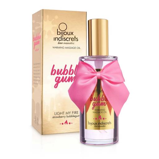 Huile de massage chauffante Bubble gum - Bijoux Indiscrets 2