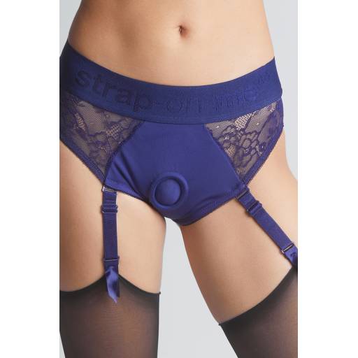 Harnais lingerie Diva (bleu) - Strap On Me 2