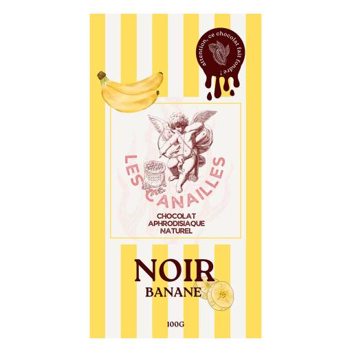 Chocolat noir banane - Tablette 100g - Les canailles