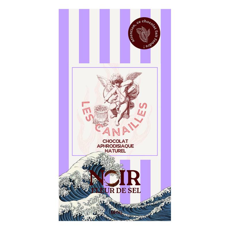 Chocolat noir fleur de sel - Tablette 100g - Les canailles