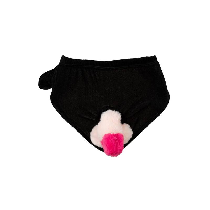 Slip avec pénis en peluche mobile