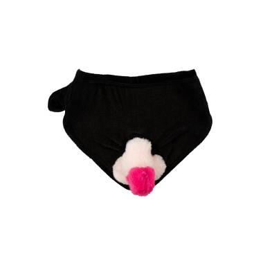Slip avec pénis en peluche mobile