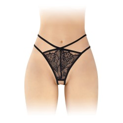 String ouvert Mylene - noir