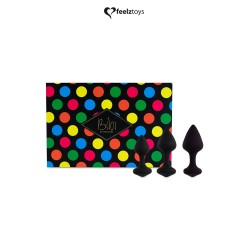 Coffret 3 plugs anal Bibi - noir 2