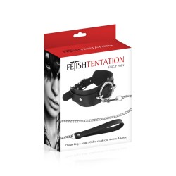 Collier avec anneau & laisse - Fetish Tentation 2