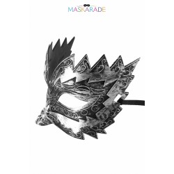 Masque semi-rigide argenté Don Giovanni 2