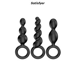 Set de 3 plugs noirs Booty Call - Satisfyer 2