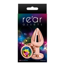Plug anal aluminium rose gold M - Rear Assets 2