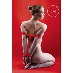 Corde de bondage Japonais 5m rouge - Ouch 2
