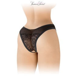 Tanga noir ouvert Ava - Fashion Secret 2