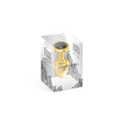 Plug bijou aluminium or et noir XS - Hidden Eden 2