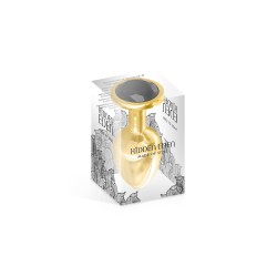 Plug bijou aluminium or et noir M - Hidden Eden 2