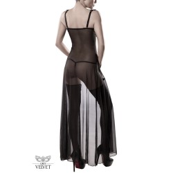 Set déshabillé tulle et dentelle 2 pièces - Grey Velvet 2