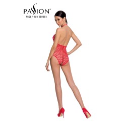 Body résille ouvert BS087 - Rouge 2