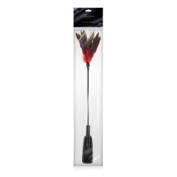 Tapette à plumes rouges et noires - Sweet caress 2