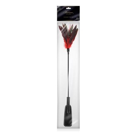 Tapette à plumes rouges et noires - Sweet caress