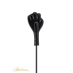 Mini cravache main avec plumes noires - Sweet Caress 2