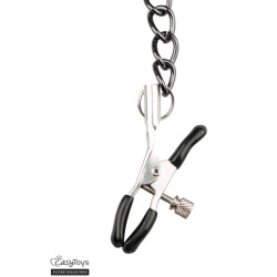 Collier cuir avec chaînes de seins - Easytoys Fetish Collection 2