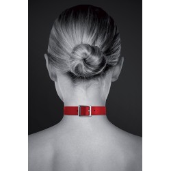 Collier Fetish rouge avec anneau - Bijoux Pour Toi 2