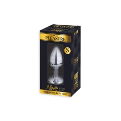 Plug métal bijou rose S - Alive 2