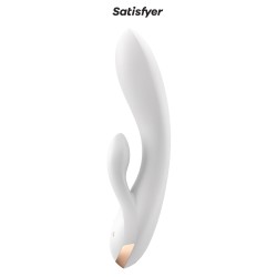 Vibro Rabbit connecté Double Flex blanc - Satisfyer 2