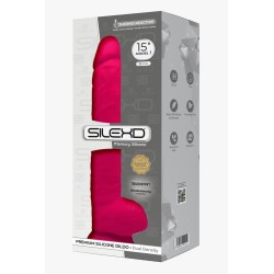 Gode XXL double densité Rose 38 x 7 cm - SilexD 2