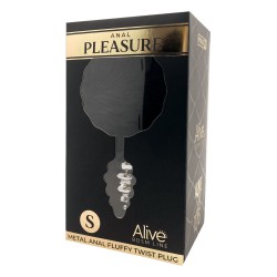 Plug métal Fluffy Twist S noir - Alive 2