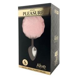 Plug métal Fluffy S rose - Alive 2