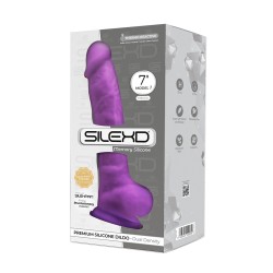 Gode double densité violet 17,5 cm - SilexD 2