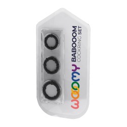 Set 3 Cockrings noir Babooom - Wooomy 2