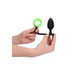 Plug avec cockring phosphorescent - Ouch 2